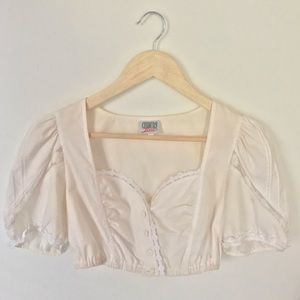VINTAGE WHITE CROP TOP